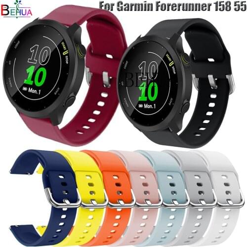 Silicone WatchStrap For Garmin Forerunner 158 55 WatchBand Smart Wristband For Ticwatch 2 / E / Polar Unite Bracelet Belt correa