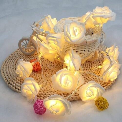Led String Lights Rose Flower Led Fairy Lights Garland Usb Battery Powered Christma Decor for Home Christmas Lights Outdoor Noel