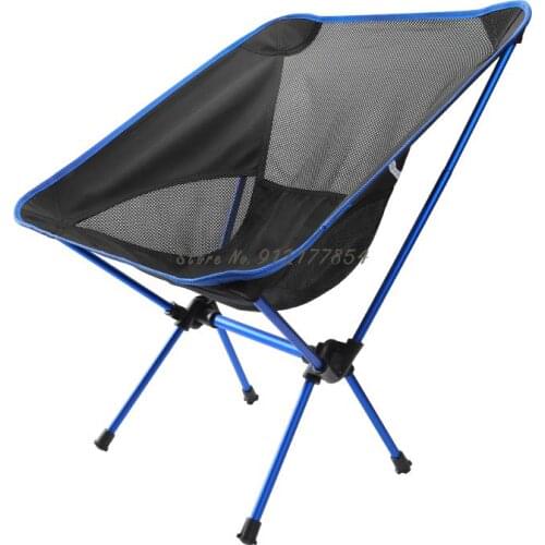 Outdoor Folding Chair Super Portable Leisure Outdoor Beach Camping Back Fishing Chair Horse Stool Moon Chair