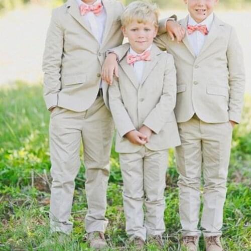 Spring New High Quality Handsome Fashion Boy Solid Color Suits Slim Fit For Wedding Dress Beach Party Wear Children Clothing