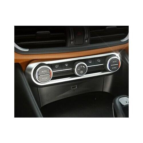 Inner Air Condition Adjust Button Cover Trim for Alfa Romeo Giulia Stelvio 17-18