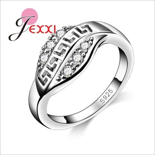 New Product Round Wedding Band Stainless 925 Sterling Silver Women Finger Rings Elegant Engagement Jewelry Fast Shipping