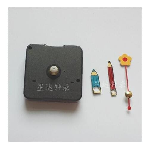 1 set Creative Clock Movement Spindle Mechanism Flower& Pencil Hands + Fixings