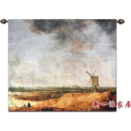 100*120 windmill Belgian wall hanging tapestries European pastoral tapestries bedroom murals home cloth painting fabric