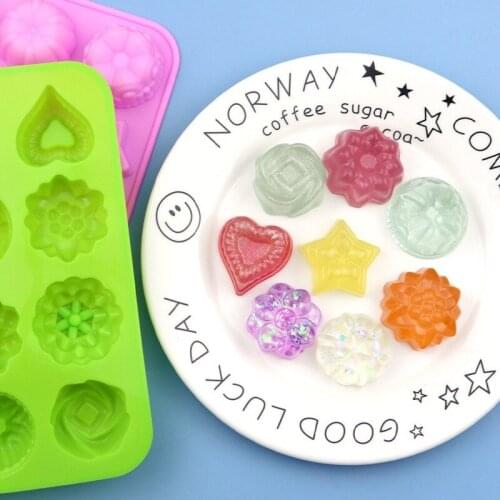 12 Different Flower Shaped Silicone Moon Cake Mold DIY Handmade Soap Aromatherapy Mold Silicone Cake Mold