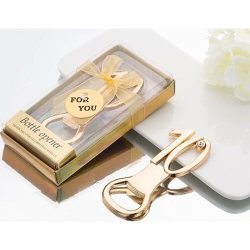 20Pcs/lot) 10th Wedding Anniversary of 10th design bottle openers favors for 10 years old birthday gift and wedding gift favors