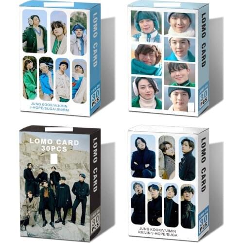 30PCS/SET K-POP South Korean Groups Bangtan Boys Lomo Card Poster New 2021 Winter Package BE PhotoCard Card JUNG KOOK JIMIN SUGA