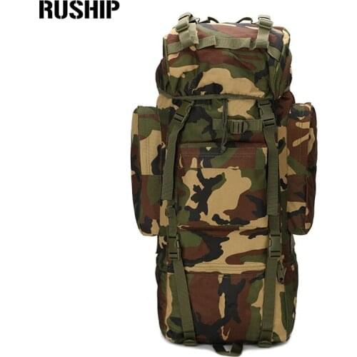 65L Military Large Backpack 800D Waterproof Nylon Multi-function Camouflage Pack Rucksack Tactics Bag Molle System proof cover