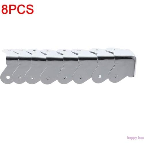 New 8PCS Speaker Corner Protective Angle Cabinet Metal Music Instrument Guitar Amplifier Stage Parts Accessories