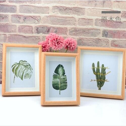 Photo Frame Wooden Stereo Hollow Creative Photo Frame Set 5 6 7 8 10 Inch A4 Wall Hanging Picture Frame