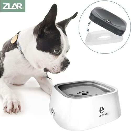 ZLAR 1.5L Dog Drinking Water Bowl Floating Non-Wetting Mouth Cat Bowl Anti-Overflow Drinking Water Dispenser ABS Pet Bowl