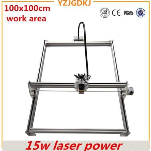 Diy mini laser engraving machine ,15w laser cutter metal marking machine support english software work size 1*1m laser engraver