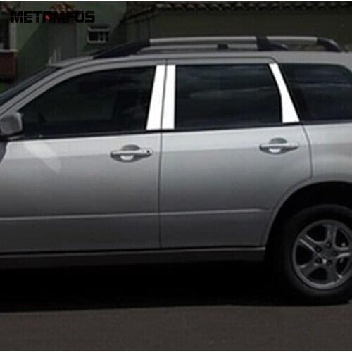 For Mitsubishi Outlander 2013-2015 2016 2017 Window Center Pillar Cover Molding Trim Stainless Steel Accessories Car Styling