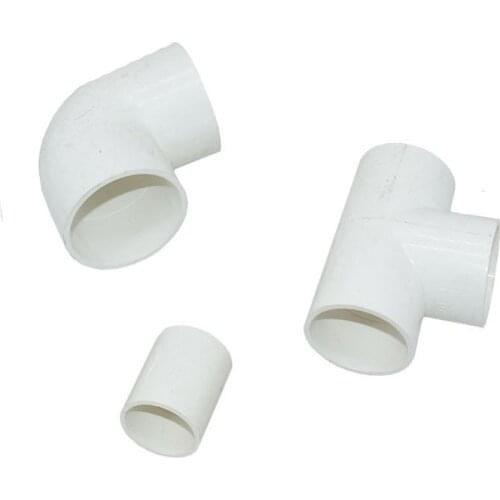 DN32 DN40 DN50 PVC tube elbow tee water splitter Patch connector Hot Melt 1.25 1.5 1 inch water pipe connector 1pcs
