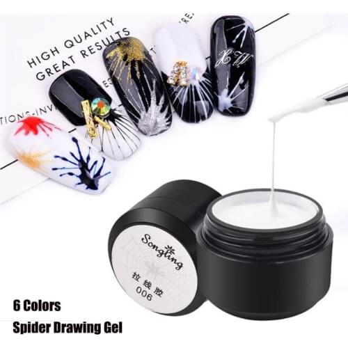 Nail Cobweb Gel Creative Wire Drawing Spider Nail Gel Point To Line Painting Gel Lacquer Varnish Nail Art Gel Polish
