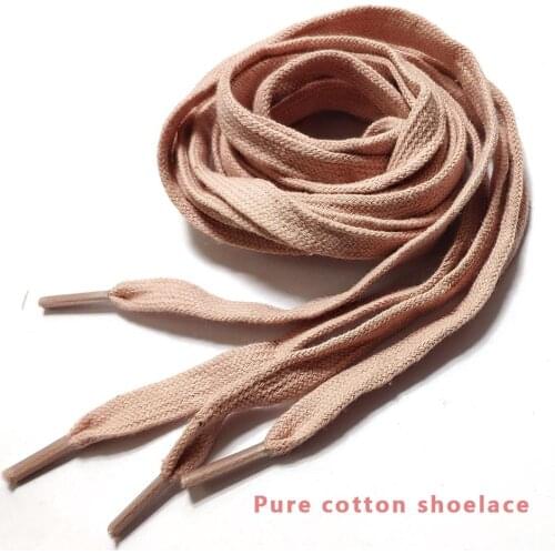 LIHUAMAO prue cotton flat shoelaces for sneaker sport canvs casual shoes skid resistance