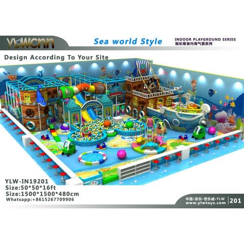 Customized made amusement playground equipment for kids Ocean sea indoor castle toy factory manufacturer YLW-IN17004A