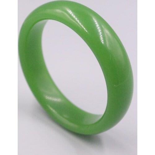 Fine Chalcedony Dark Green Agate Bangle For Women Female 58-62mm Bangle Elegant Girlfriend Gift For Mother Gift