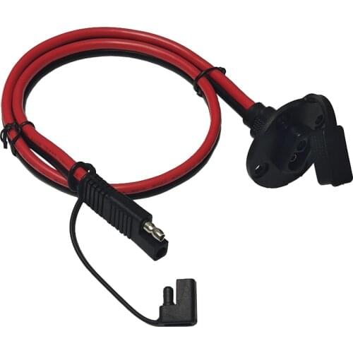 JKM 12AWG SAE Flush Mount Connector Power Socket Sidewall Port Cable Weatherproof For Solar Generator Battery Charger