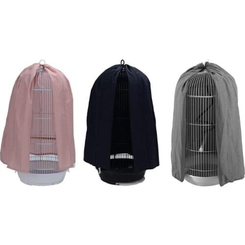 Classic Round Dome Top Bird Cage Cover Shield Birdcage Light Covers Skirt Accessories Screen for Parakeets Love Birds Budgies