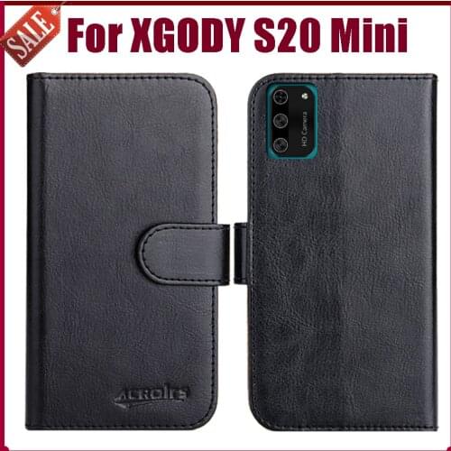 Hot! XGODY S20 Mini Case 5.5" Fashion 6 Colors Flip Soft Leather Wallet Protective Cover For XGODY S20 Mini Case Card Solts