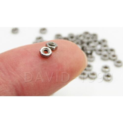 M1 M1.2 M1.4 M1.6 M2 Small Hex Nut 304 Stainless Steel Micro Mini Hexagon Nuts DIN934