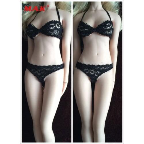 1:6 scale female girl clothes model toy black lace lingerie underwear for 12'' PH Ht playtoy woman cool action figure dolls