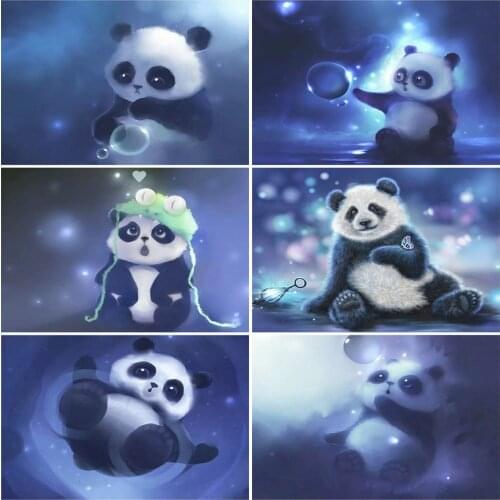MomoArt Diamond Embroidery Panda Sale Diamond Mosaic Animal Cross Stitch Art Painting Cartoon Full Drill Square Handmade Gift
