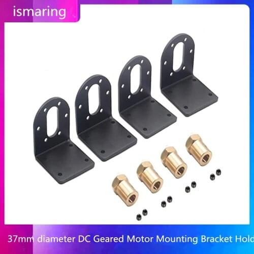 4pcs37mm diameter DC Geared Motor Mounting Bracket Holder +4pcs 6mm Hex Coupling