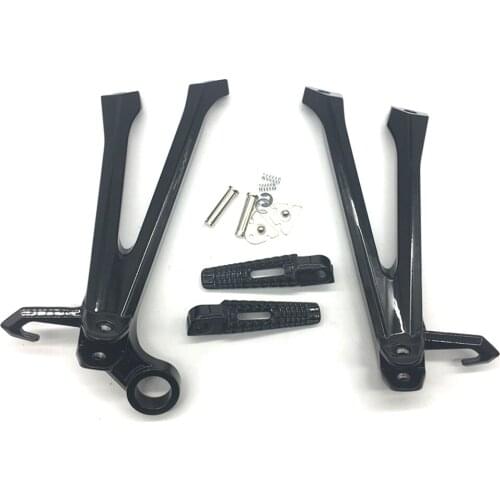 Motorcycle Black Rear Passenger Foot Pegs Bracket Fit For Suzuki GSXR600 GSX-R750 2011-2016
