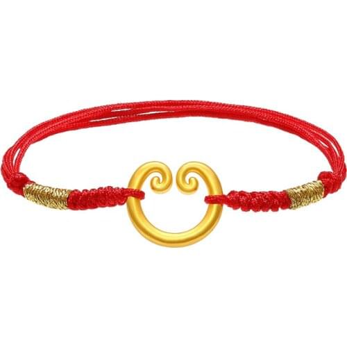 New 24K Yellow Gold Bracelet 999 Gold 3D Hard Gold Geometry Bracelet