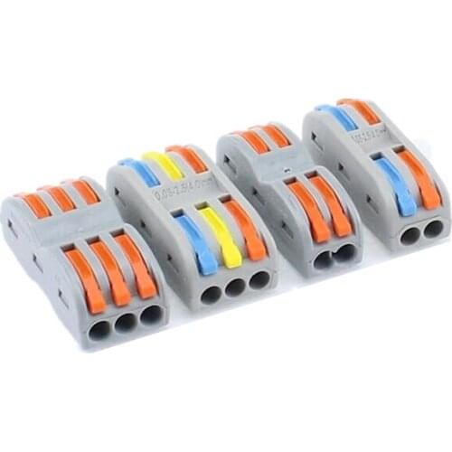 New color mini fast wire connector (10 pieces/batch), universal compact wiring connector type , plug-in terminal block