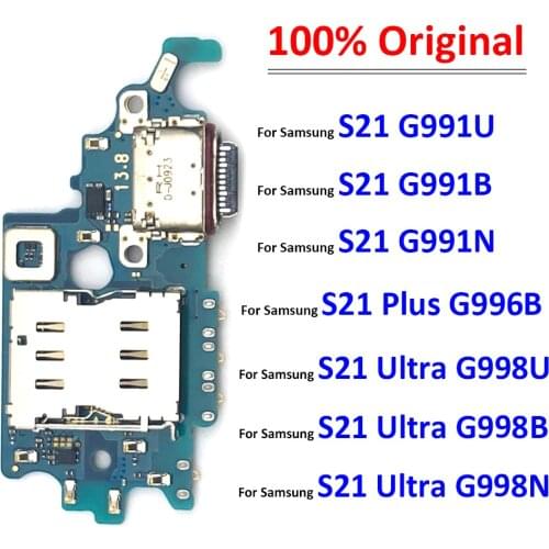 Original USB Charging Connector Board Plug Port Dock Flex Cable For Samsung S21 Plus Ultra G991U G991B G991N G996B G998B G998N