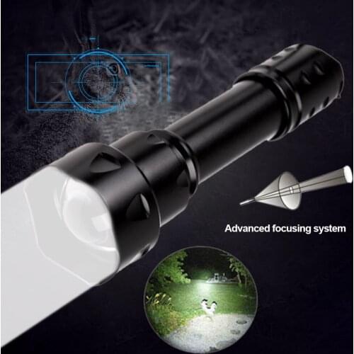 Outdoor portable led flashlight T6 zoom light flashlight telescopic focus aluminum alloy rechargeable flashlight