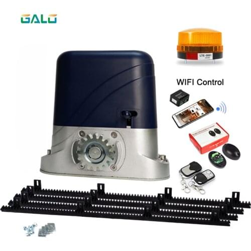 Sliding Gate Opener with 2 meters(6.5ft) Nylon racks,Automatic Slide Gate motor engine(1400LBS) Kit for short Fence Driveway