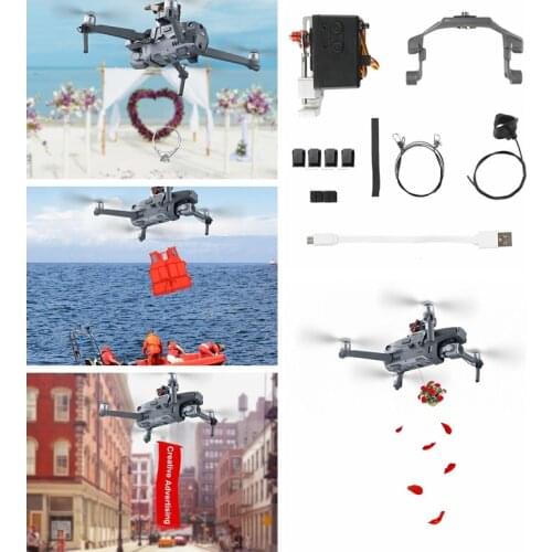 Air-Dropping Thrower System Wedding Ring Gift Emergency Remotely Delivery Rescue Fishing for DJI Mavic 2 Pro Zoom Drone Thrower