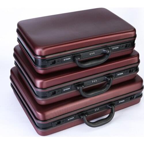 ABS portable password box Aluminum alloy frame briefcase business luggage suitcase toolbox instrument computer box cash case
