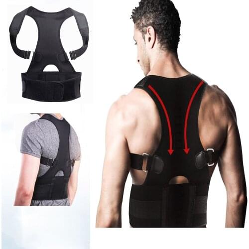 Adjustable Back Posture Corrector Magnetic Therapy Posture Brace Shoulder Back Support Belt for Braces & Back Brace Support Belt