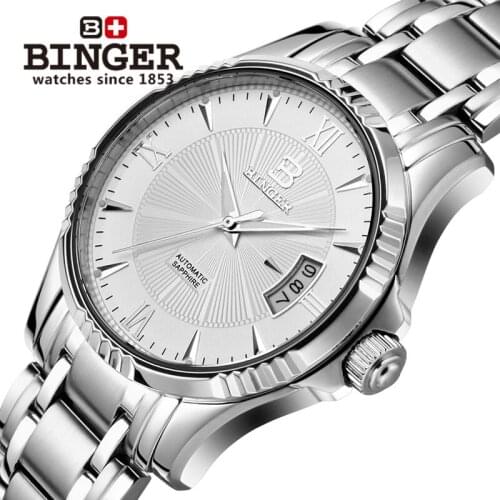 Switzerland Mens Watch BINGER Watch Men Luxury Brand Watch Men Japan MIYOTA Auto Mechanical Movement relogio masculino B5011-3