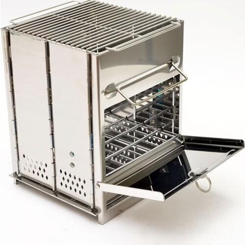 Outdoor wood stove camping, portable camping stove set, mini foldable portable firewood camp stove