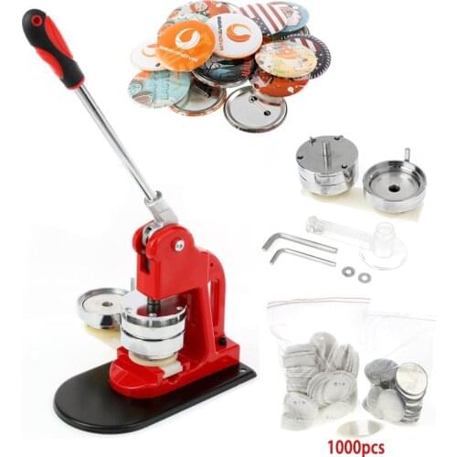 Badge Maker Machine Button Maker Badge Punch Press Machine With 1000pcs Button Circle Cutter Making Machine Button Maker