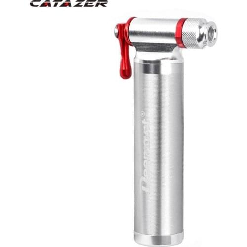 Bicycle Pump Aluminum Alloy Threadless CO2 Emergency Ball Inflatable Tube for US French Nozzle Tire Pump Bike Pump