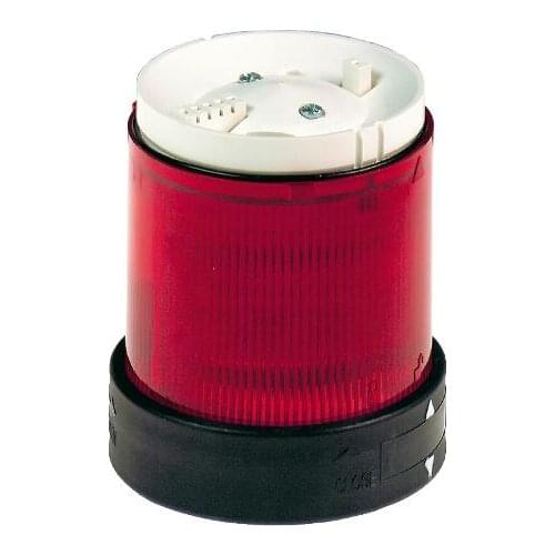 XVBC2B4 Illuminated unit for modular tower lights, plastic, red, Ø70, steady, integral LED, 24 V AC/DC