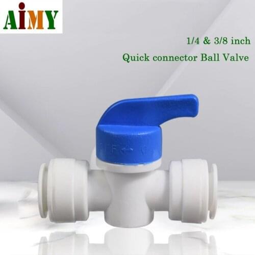 2 Pcs 6mm Slip Lock Quick-connect Ball Valve Through Switch 1/4 Inch Joint Valve Reveser Osmosis Aquarium Fittings