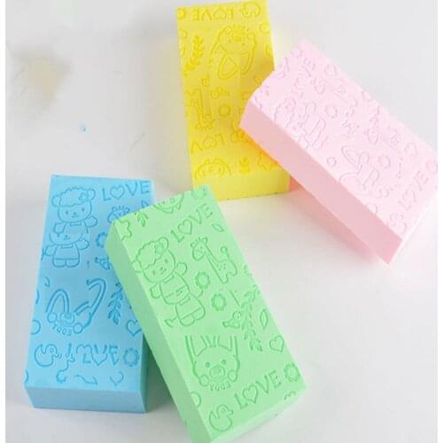1pcs Bath Sponge Lace Printed Scrub Shower Bath Scrubber Exfoliating Skin Care Sponge Face Cleaning Bath Ball
