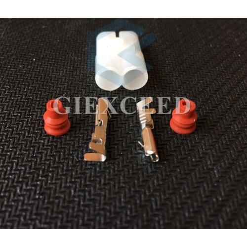 2 Sets 2 Pin Waterproof Automotive Motorcycle Auto Female Connector Socket