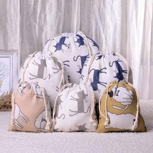 2pcs Cartoon Storage Bag Home Travel Debris Sorting Shoes Dustproof Drawstring Pouch Wedding Favours Chocolate Candy Gift Boxes