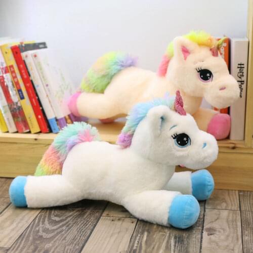40/60 cm Plush Cartoon Unicorn Plush Pillow Stuffed Short Plush Toy Doll For Children Holiday Gift