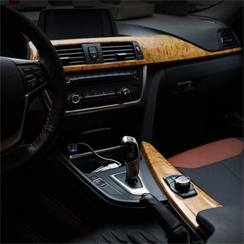 Car Stickers 30*100cm PVC Wood Grain Textured Car Interior Waterproof Decoration Stickers Car-Styling Auto Furniture Decoration