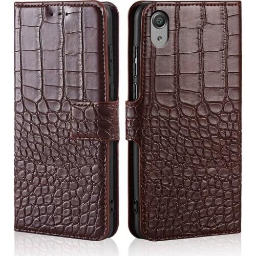 For Sony Xperia X F5121 case Flip Crocodile texture Leather Phone Card Holder Stand Cover for Sony Xperia X Case Wallet Coque